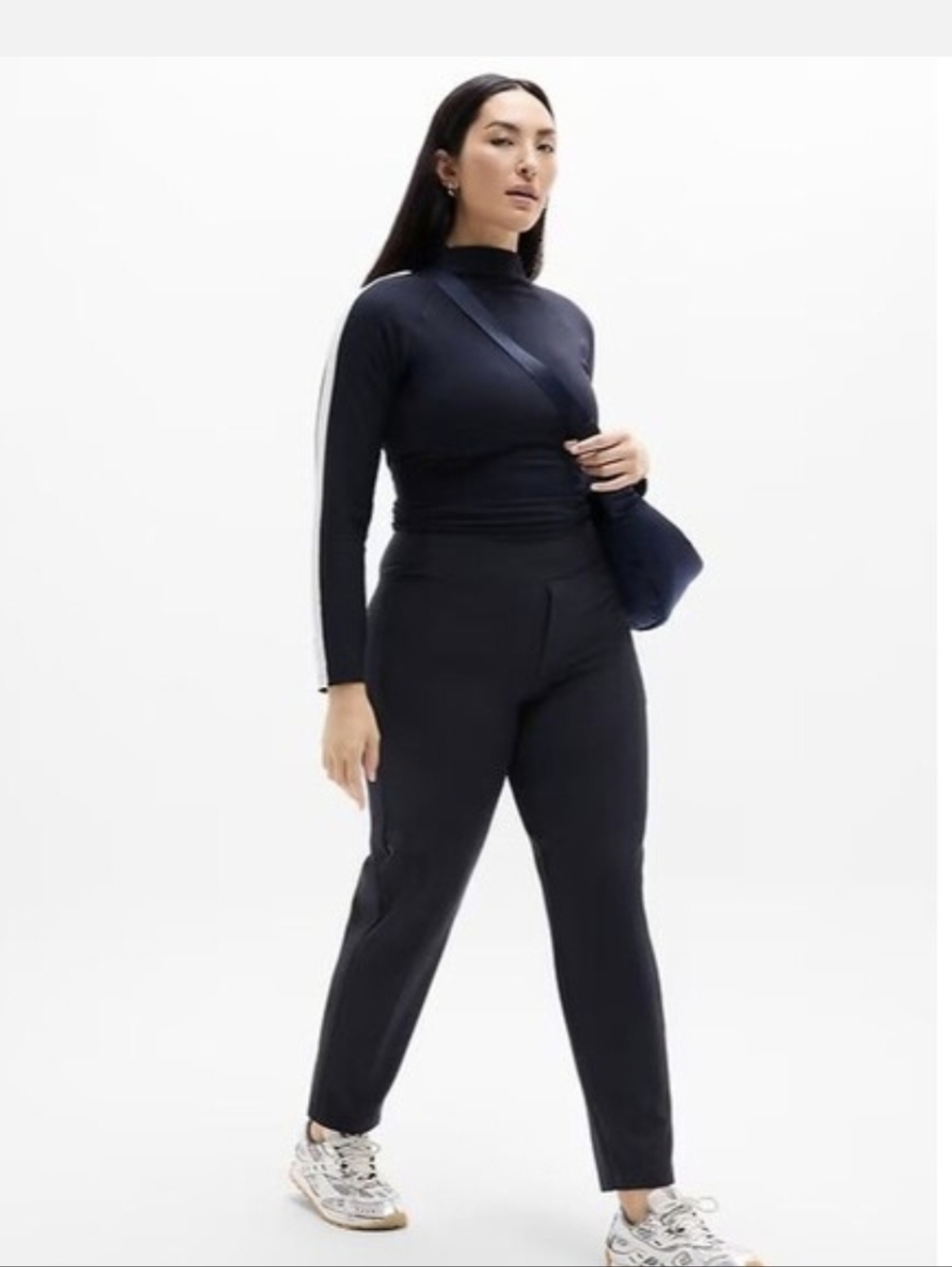 Athleta Endless High Rise Pants in Navy Work Prima Stretch Size 6 New - Picture 2 of 7